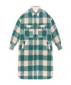 Isabel Marant Étoile Fontizi Check-pattern Coat In Green