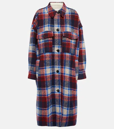 Isabel Marant Étoile Fontizi Shirt Dress In Blue Red