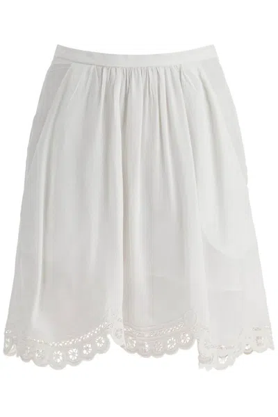 Isabel Marant Étoile Chic Francesca Mini Skirt In White