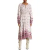 Isabel Marant Étoile Fratela-ge Print Long Sleeve Maxi Dress In White