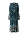 Isabel Marant Étoile Fratela Graphic-print Cotton Midi Dress In Blue
