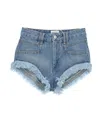 Isabel Marant Étoile Frayed Denim Shorts In Blue