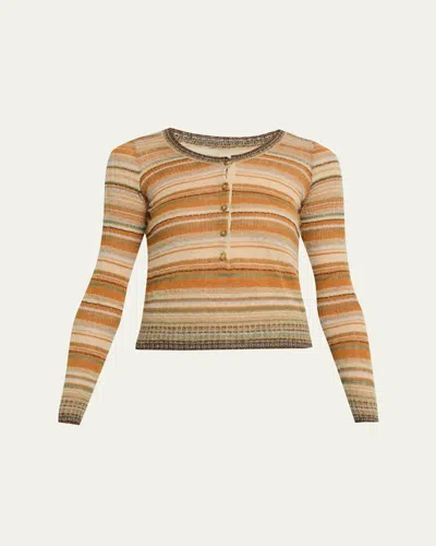 Isabel Marant Étoile Frederica Striped Linen-blend Top In Multi
