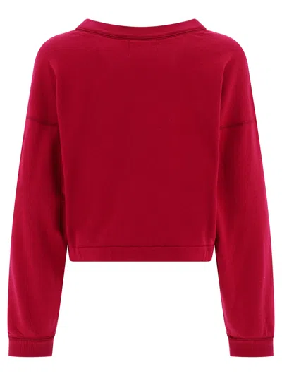 Isabel Marant Étoile Fuchsia Cropped Sweatshirt For Women In Pink