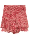 Isabel Marant Étoile Isabel Marant Etoile Fuchsia Printed Sornel Shorts