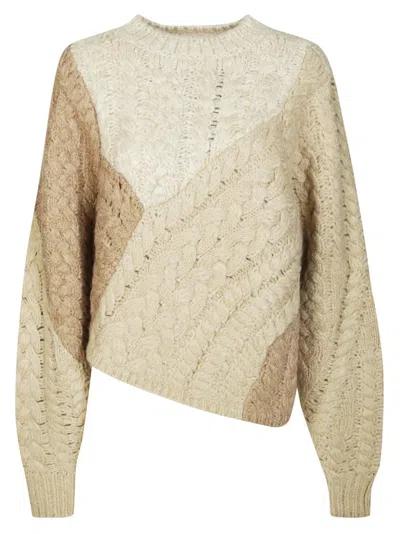 Isabel Marant Étoile Fuzzy Knit Pullover With Round Neckline And Relaxed Fit In Multi