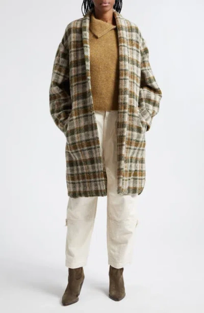 Isabel Marant Étoile Green & Brown Gabriel Coat In Purple