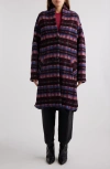 Isabel Marant Étoile Gabriel Abstract Print Wool Blend Coat In Pink