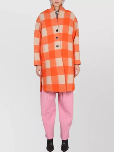 ISABEL MARANT ÉTOILE "GABRIEL" CHECK PATTERN OVERSIZED COAT