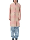 Isabel Marant Étoile Gabriel Check Coat In Pink