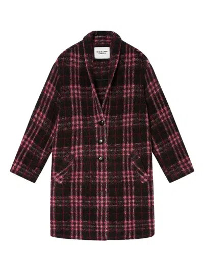 Isabel Marant Étoile Gabriel Checked Single-breasted Coat In Multi
