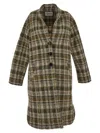 Isabel Marant Étoile Green & Brown Gabriel Coat In Purple