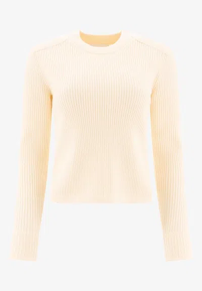 Isabel Marant Étoile Gabyne Ribbed Knit Sweater In Beige