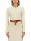 Isabel Marant Étoile Gabyne Round Neck Sweater In Powder