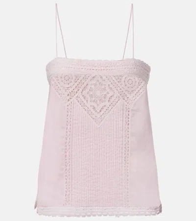 Isabel Marant Étoile Gaelia Lace-trimmed Cotton Camisole