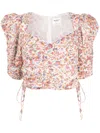 Isabel Marant Étoile Floral-print Puff-sleeve Blouse In Multicolour