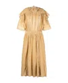 Isabel Marant Étoile Neutral Galina Ruffle Midi Dress In Nude