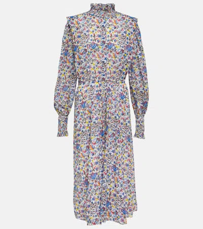 Isabel Marant Étoile Galoa Floral Cotton Midi Dress In Multicoloured