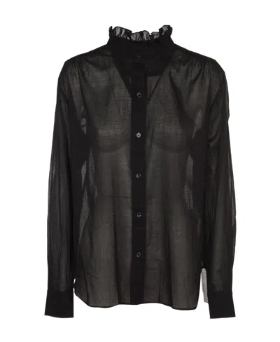 Isabel Marant Étoile Gamble Organic Cotton Shirt In Black
