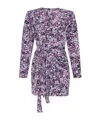 Isabel Marant Étoile Gathered Floral-print Dress In Gray