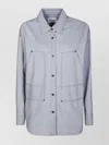 Isabel Marant Étoile Gb Long Sleeves Collared Neck Chest Pockets In Blue