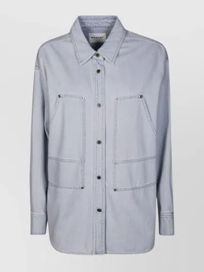 ISABEL MARANT ÉTOILE GB LONG SLEEVES COLLARED NECK CHEST POCKETS