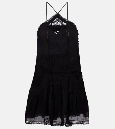 Isabel Marant Étoile Geraldin Lace-trimmed Cotton Minidress