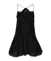 Isabel Marant Étoile Geraldin Lace-trimmed Cotton Minidress In Black