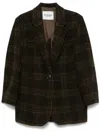 Isabel Marant Étoile Gesina Check Wool Suit Jacket In Black