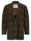 Isabel Marant Étoile Gesina Khaki Virgin Wool Blazer In Multi