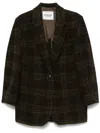 Isabel Marant Étoile Gesina Check Wool Suit Jacket In Brown