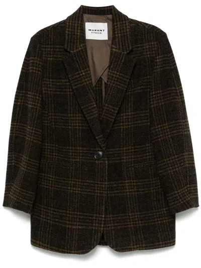 ISABEL MARANT ÉTOILE GESINA CHECK WOOL SUIT JACKET
