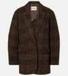 Isabel Marant Étoile Gesina Checked Virgin Wool Blazer In Brown
