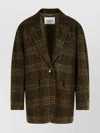 Isabel Marant Étoile 'gesina' Khaki Virgin Wool Blazer In Multi