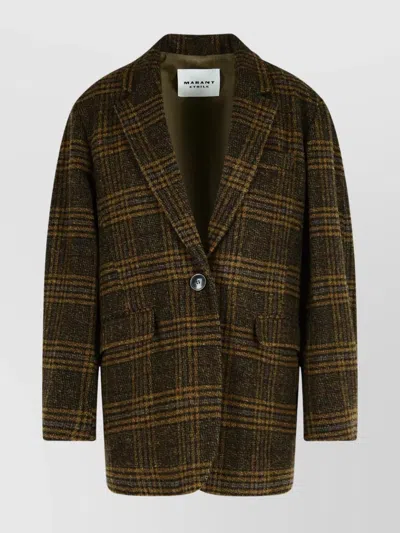 ISABEL MARANT ÉTOILE 'GESINA' CHECKED WOOL BLAZER