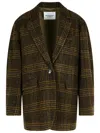 Isabel Marant Étoile 'gesina' Khaki Virgin Wool Blazer In Multi