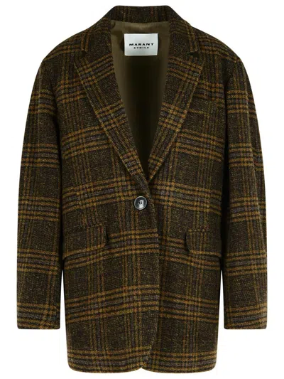 ISABEL MARANT ÉTOILE ISABEL MARANT ÉTOILE 'GESINA' KHAKI VIRGIN WOOL BLAZER