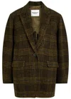 Isabel Marant Étoile Gesina Plaid Wool Jacket In Green