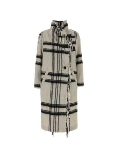 Isabel Marant Étoile Isabel Marant Etoile Embroidered Wool Blend Gihan Coat In Gray