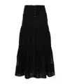 Isabel Marant Étoile Cotton Voile Skirt In Black
