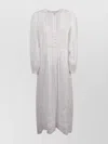 Isabel Marant Étoile Gisela Cotton Dress Pleated Front In White