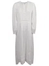 Isabel Marant Étoile Gisela Cotton Dress Pleated Front In White