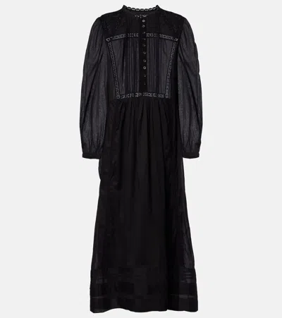 Isabel Marant Étoile Gisela Lace-trimmed Cotton Maxi Dress