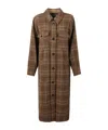 Isabel Marant Étoile Gislene Checked Long Coat In Brown