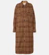 Isabel Marant Étoile Gislene Checked Virgin Wool Coat In Brown