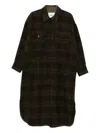 Isabel Marant Étoile Gislene Plaid Collared Coat With Chest Pockets In Multi