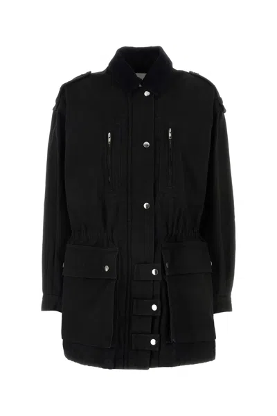 ISABEL MARANT ÉTOILE GIUBBINO JOANNA IN COTONE NERO DONNA