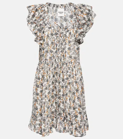 Isabel Marant Étoile Godrana Cotton Minidress In Khaki