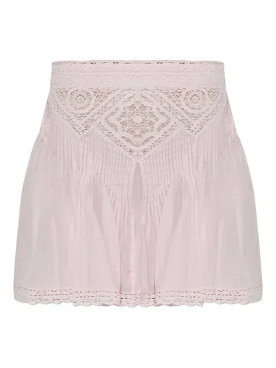 Isabel Marant Étoile Goldie Lace-insert Pleated Mini Skirt