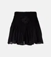 Isabel Marant Étoile Goldie Lace-trimmed Cotton Miniskirt
